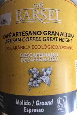 Café descafeinado front packaging