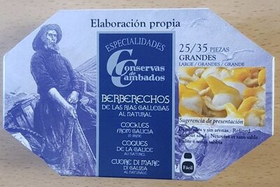 Berberechos de las rías gallegas al natural