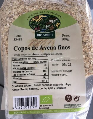 Copos de avena finos