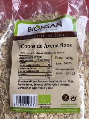 Copos de avena finos