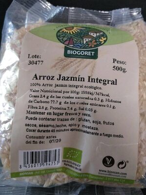 Arroz jazmín integral