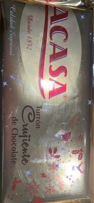 Turrón crujiente de chocolate