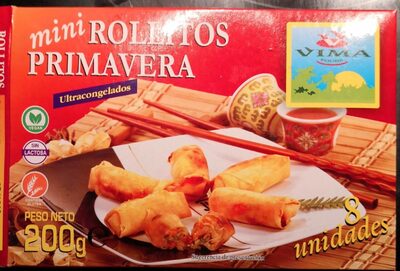 Mini rollitos primavera front packaging