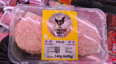 Hamburguesa de pollo front packaging