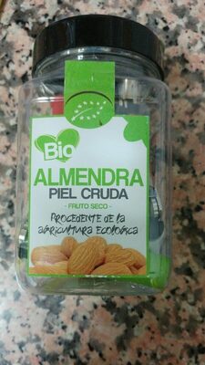 Almendra bio piel cruda front packaging