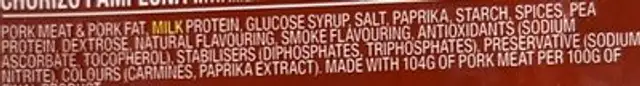 Unknown ingredients label