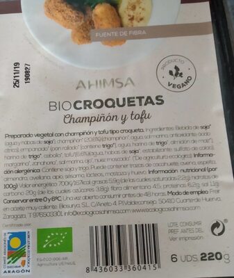 Biocroquetas front packaging