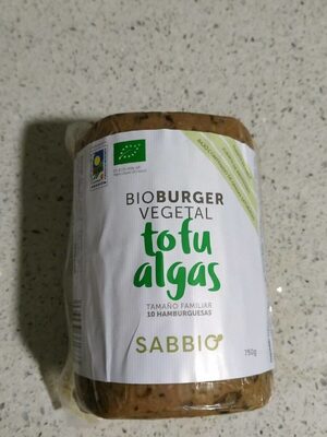Bioburger tofu algas front packaging