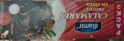 Calamares trozos en tinta