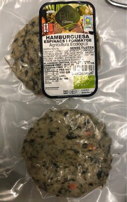 Hamburguesa espinacas y queso