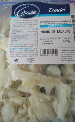 Migas de bacalao front packaging