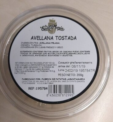 Avellana tostada