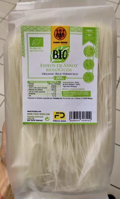 Fideos de arroz biológicos