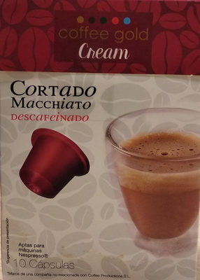 coffee gold cream - cortado macchiato descafeinado