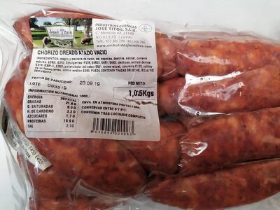 Chorizo oreado front packaging