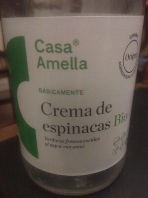 Crema de espinacas Bio front packaging