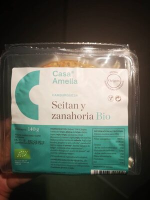 Seitan y Zanahoria Bio front packaging
