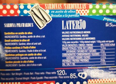Sardinas en aceite de oliva front packaging