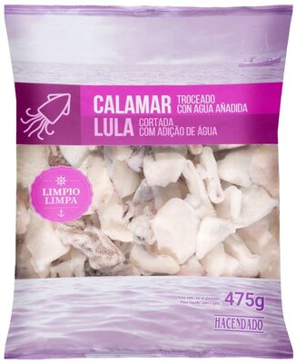 Calamar limpio troceado