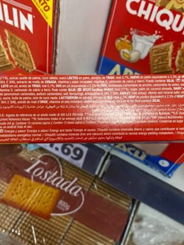 Chiquilin ingredients label