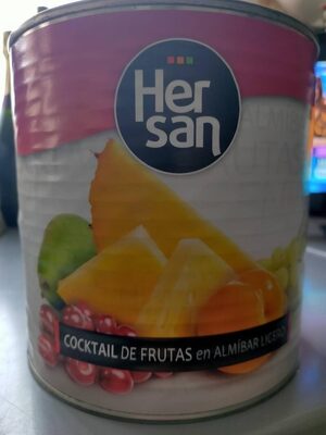 Cocktail de frutas en almibar