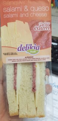Sándwich, salami & queso