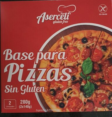 Base para pizza sin gluten