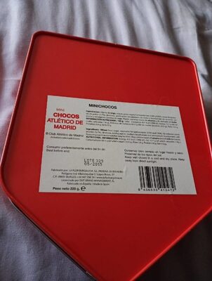 Atlético de Madrid minichocos front packaging