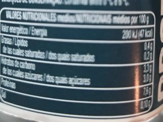 Iogurte Protein+ Stracciatella nutrition facts table