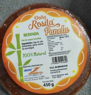 Panela front packaging