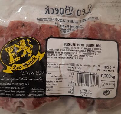 Burguer Meat Congelada