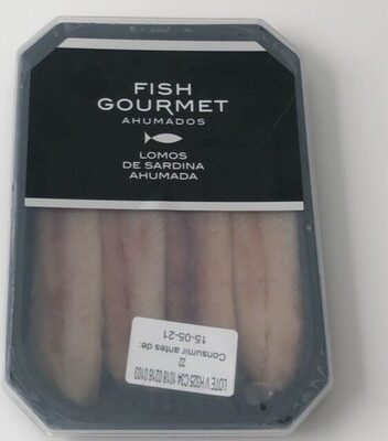 Lomos de sardina ahumada front packaging