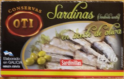 Sardinas en aceite de oliva front packaging