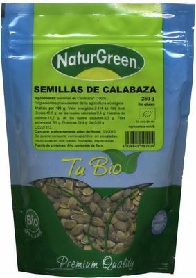 Semillas de calabaza sin cáscara