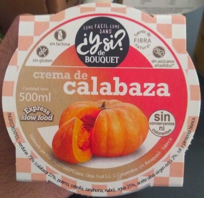 Crema de calabaza front packaging