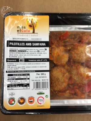 Pilotilles amb samfaina