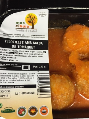 Pilotilles amb salsa de tomaquet
