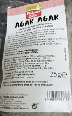 Agar agar front packaging