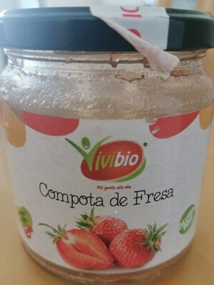 Compota de fresa front packaging