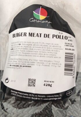 Burger meat de pollo