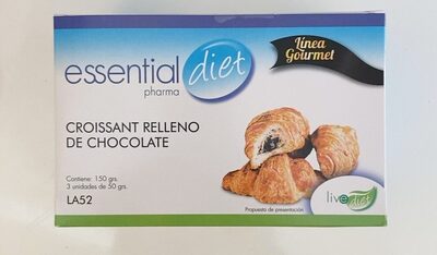 Croissant relleno de chocolate front packaging