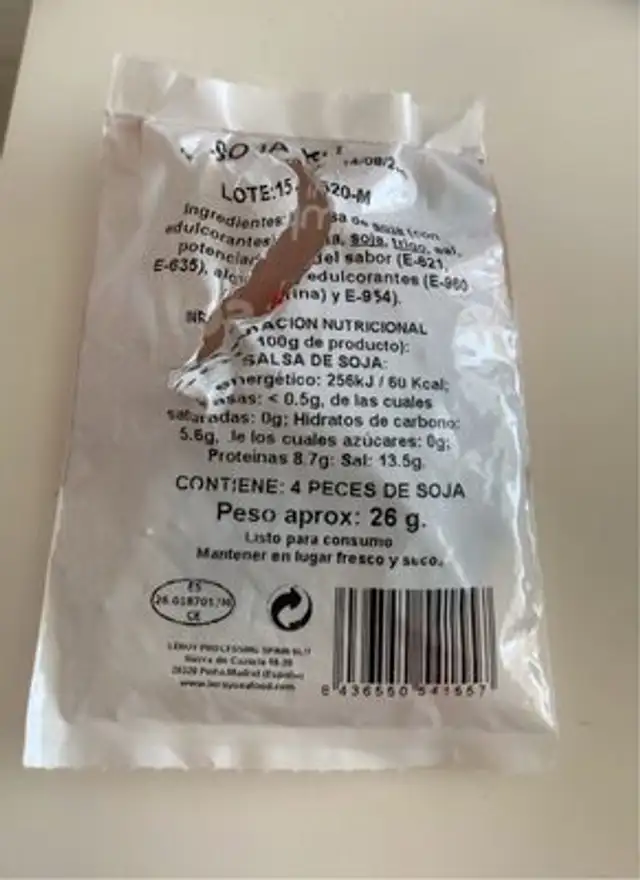 Soja kit nutrition facts table