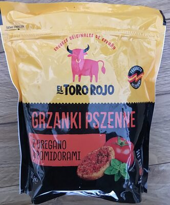 Grzanki pszenne z oregano i pomidorami