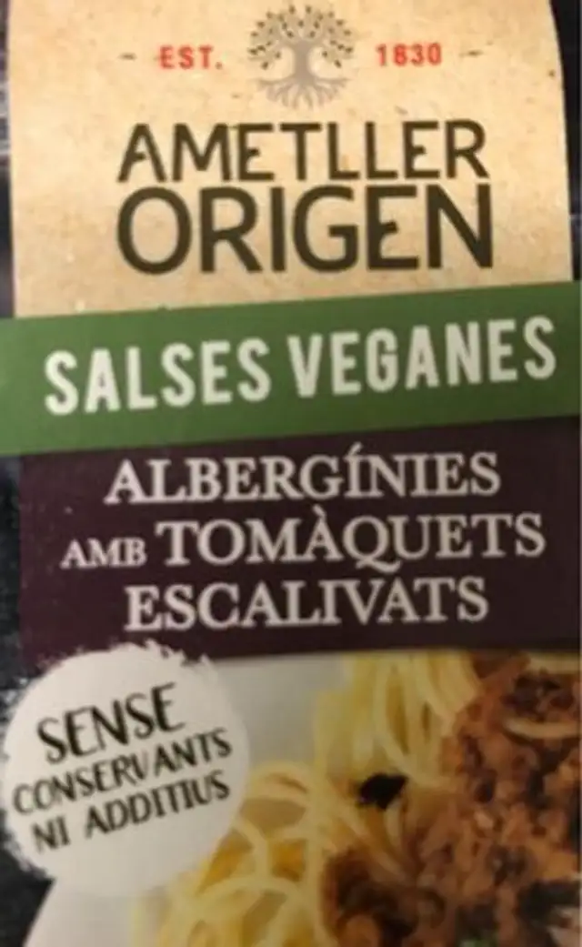 Salses veganes front packaging