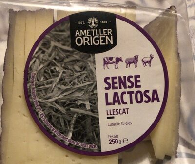 Formatge sense lactosa front packaging