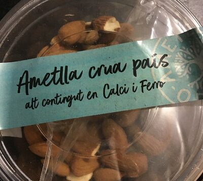 Ametlla crua pais front packaging