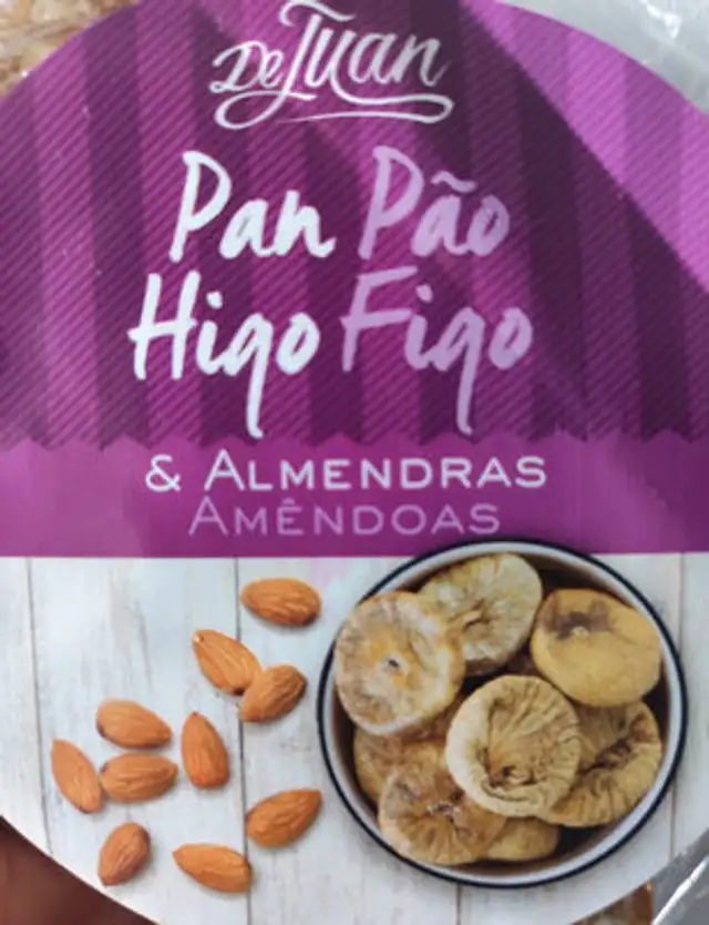 Pan de higo con almendras front packaging