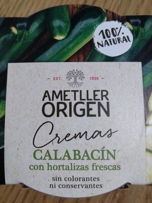 Crema calabacín Ametller Origen front packaging
