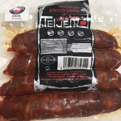 Chorizo de porco celta front packaging