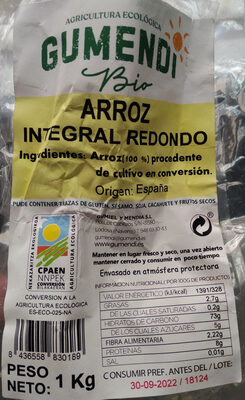 Arroz integral redondo
